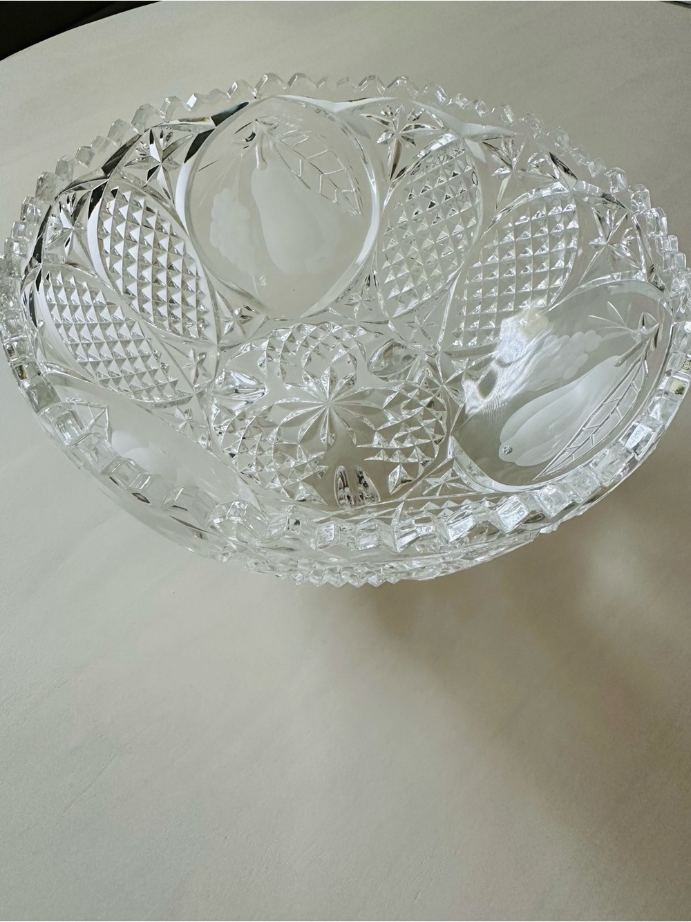 Cut Crystal Serving Bowl - Clear